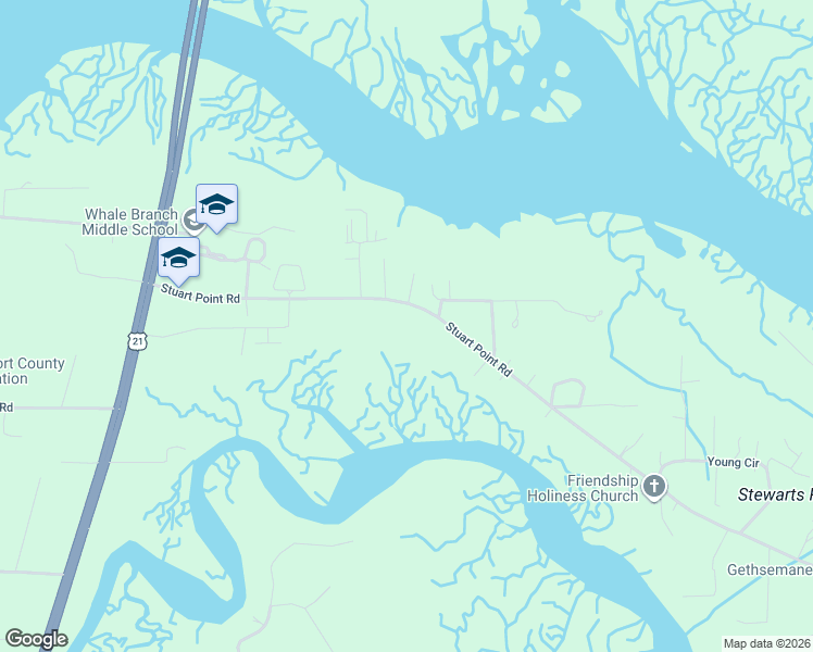map of restaurants, bars, coffee shops, grocery stores, and more near 112 Stuart Point Road in Seabrook