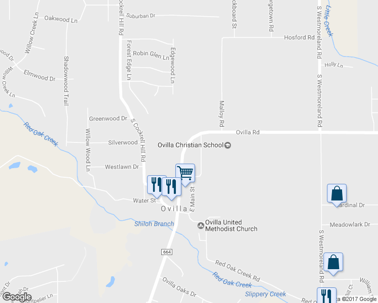 map of restaurants, bars, coffee shops, grocery stores, and more near 3313 Ovilla Road in Ovilla
