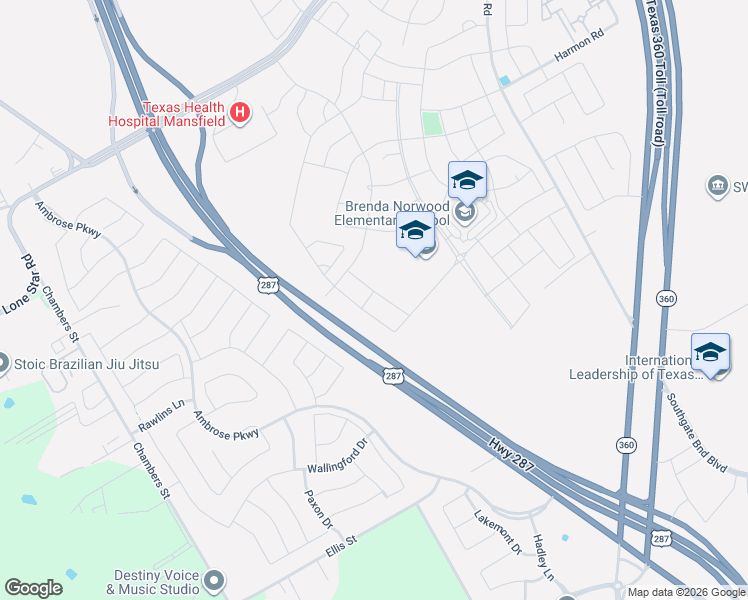 map of restaurants, bars, coffee shops, grocery stores, and more near in Mansfield