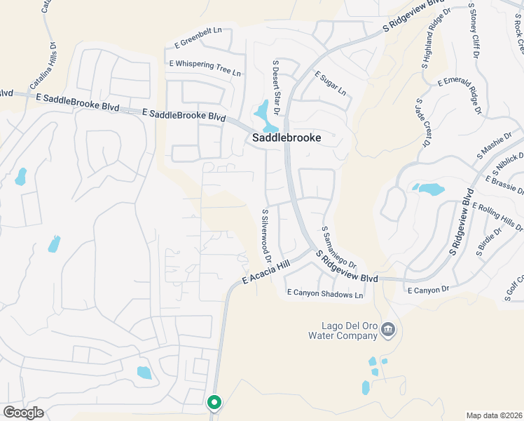 map of restaurants, bars, coffee shops, grocery stores, and more near 38114 South Desert Star Drive in Tucson