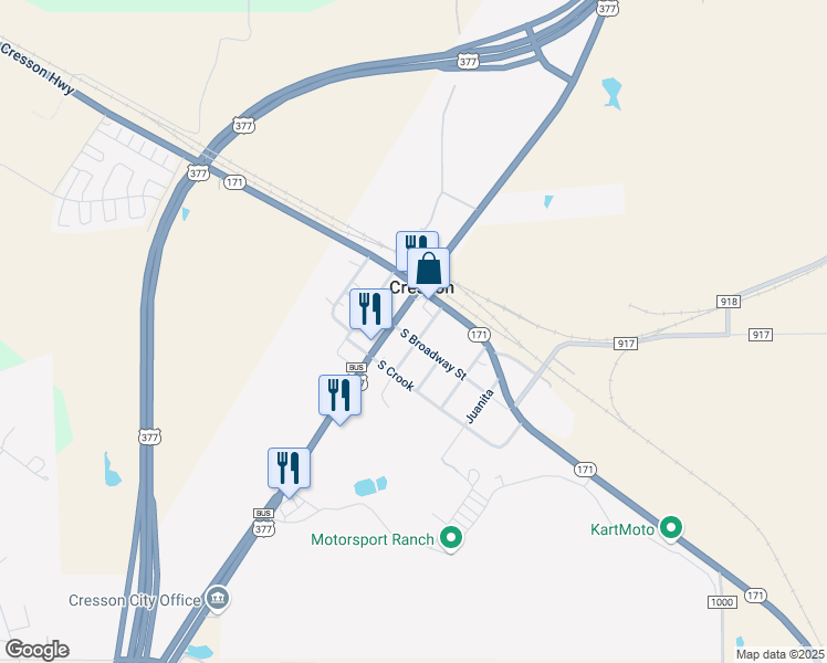 map of restaurants, bars, coffee shops, grocery stores, and more near 9412 Altoona Street in Cresson
