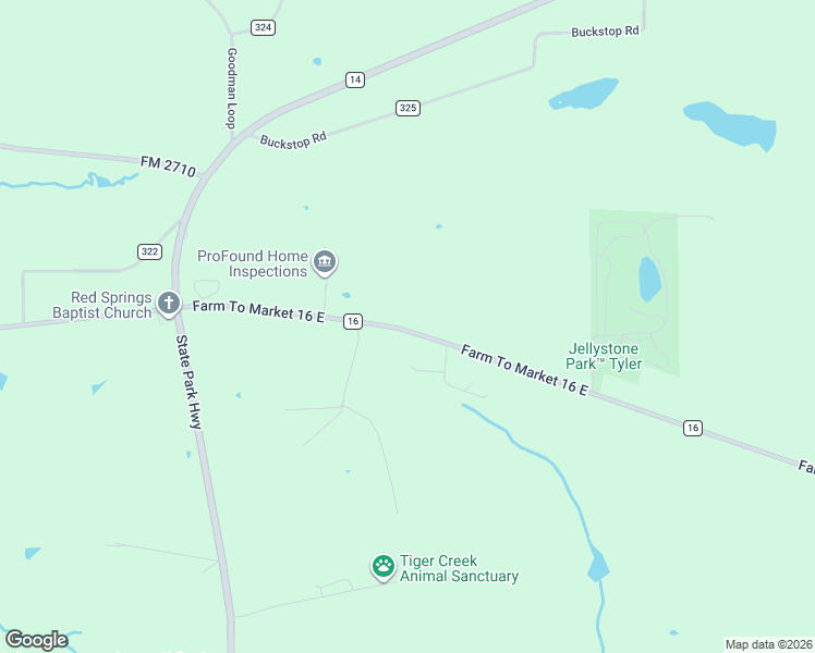 map of restaurants, bars, coffee shops, grocery stores, and more near 3123 Fm 16 E in Tyler