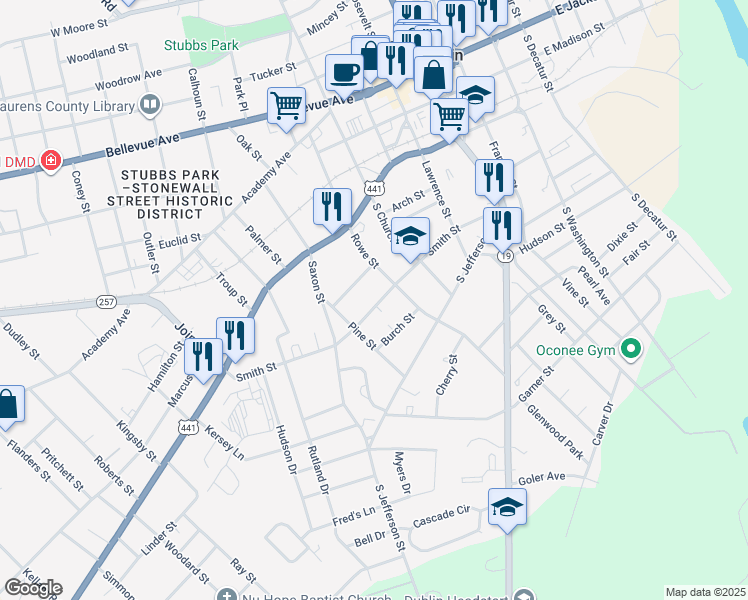 map of restaurants, bars, coffee shops, grocery stores, and more near 509 Smith Street in Dublin