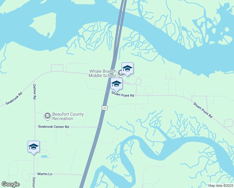 map of restaurants, bars, coffee shops, grocery stores, and more near 15 Stuart Point Road in Seabrook