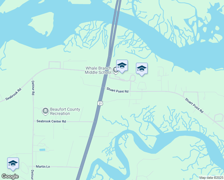 map of restaurants, bars, coffee shops, grocery stores, and more near 15 Stuart Point Road in Seabrook