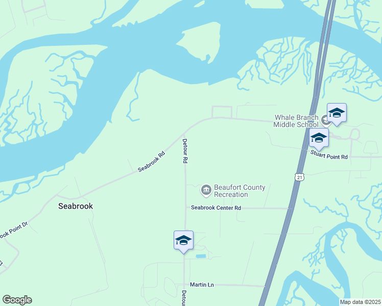 map of restaurants, bars, coffee shops, grocery stores, and more near 282 State Highway South 7-549 in Seabrook