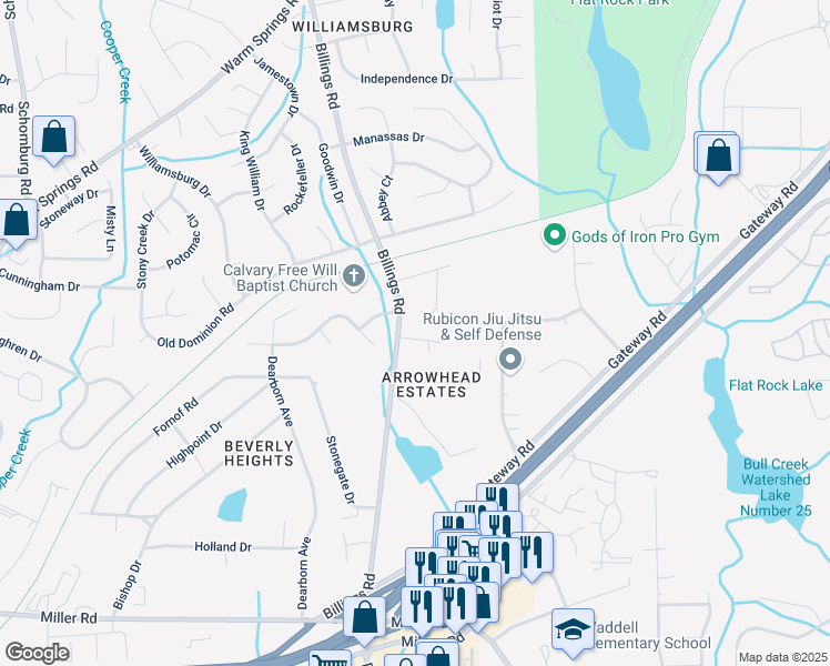map of restaurants, bars, coffee shops, grocery stores, and more near 6003 Brunjes Lane in Columbus