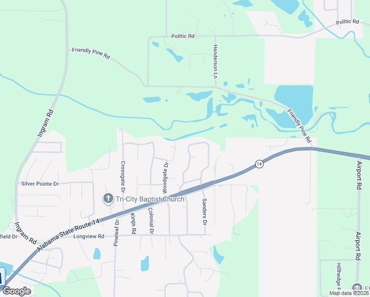 map of restaurants, bars, coffee shops, grocery stores, and more near 218 Scenic Drive in Elmore