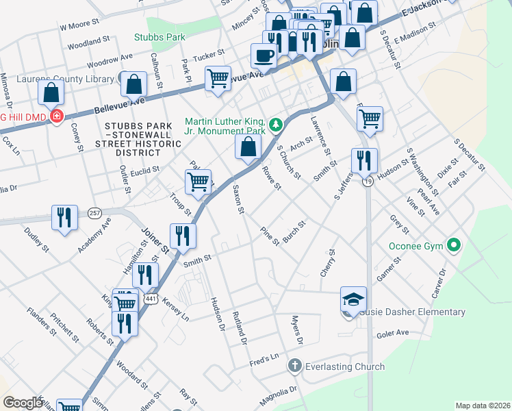 map of restaurants, bars, coffee shops, grocery stores, and more near 517 Geffcken Street in Dublin