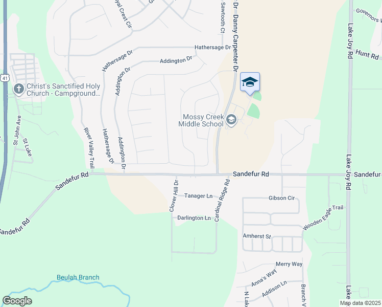 map of restaurants, bars, coffee shops, grocery stores, and more near 108 Weeping Moss Way in Kathleen