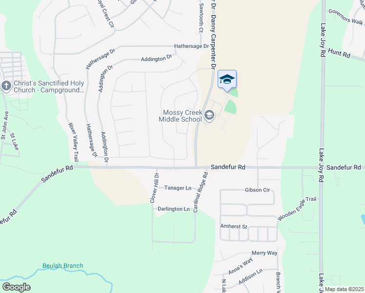 map of restaurants, bars, coffee shops, grocery stores, and more near 108 Weeping Moss Way in Kathleen