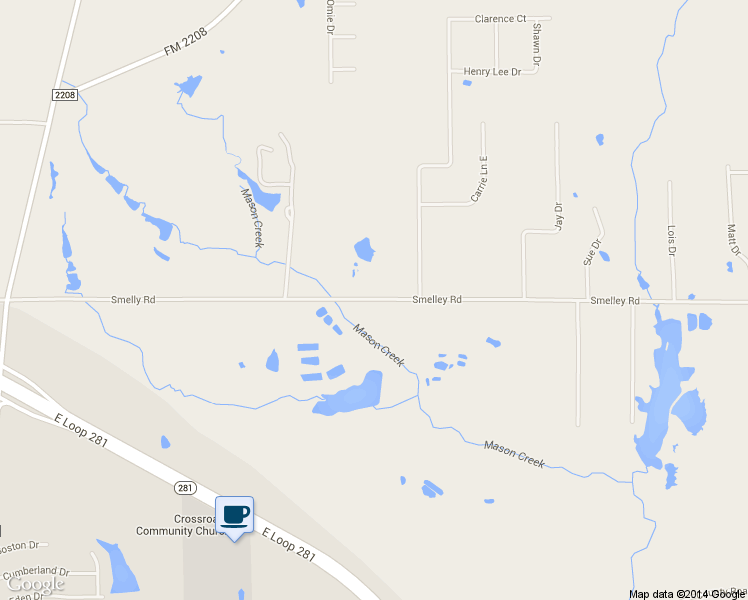 map of restaurants, bars, coffee shops, grocery stores, and more near 3624 Smelley Road in Longview