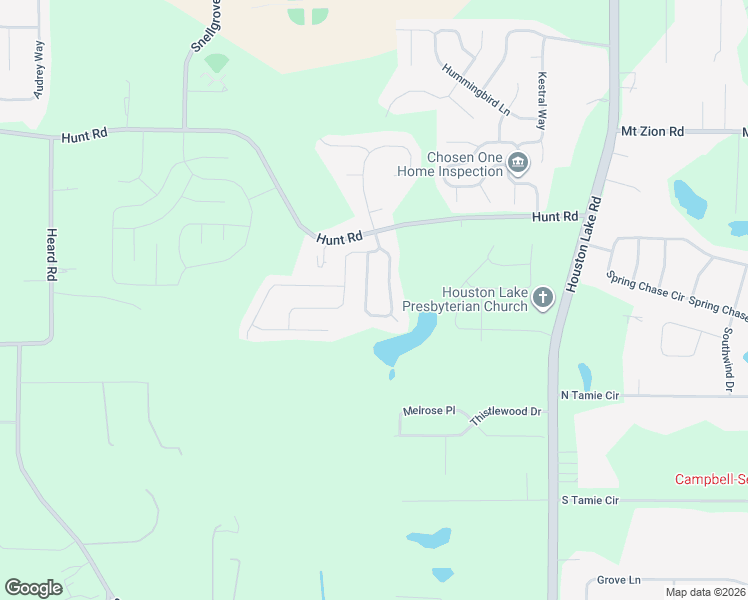 map of restaurants, bars, coffee shops, grocery stores, and more near 306 Hearthwood Drive in Kathleen