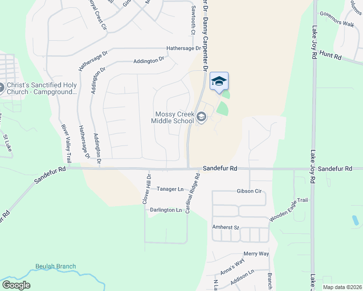 map of restaurants, bars, coffee shops, grocery stores, and more near 108 Weeping Moss Way in Kathleen