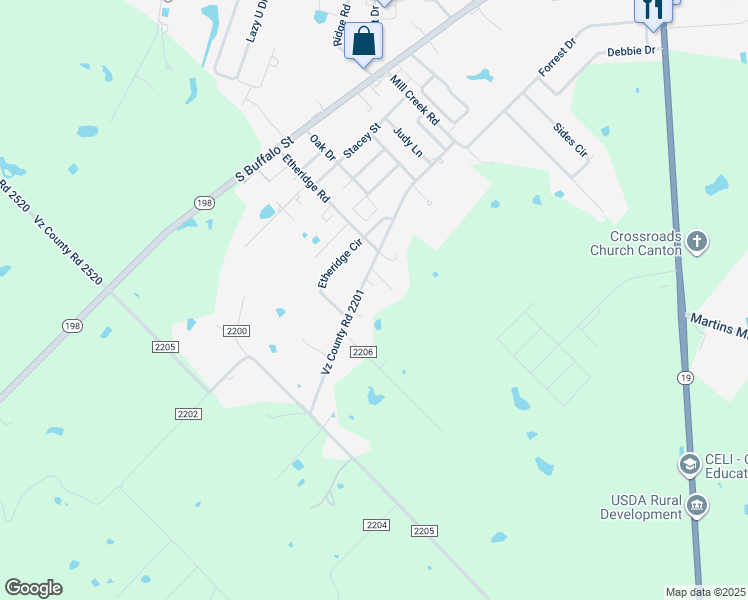map of restaurants, bars, coffee shops, grocery stores, and more near 1929 Mill Creek Road in Canton