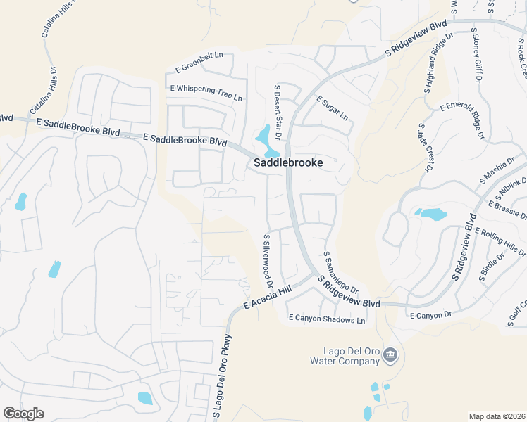 map of restaurants, bars, coffee shops, grocery stores, and more near 37890 South Silverwood Drive in Tucson
