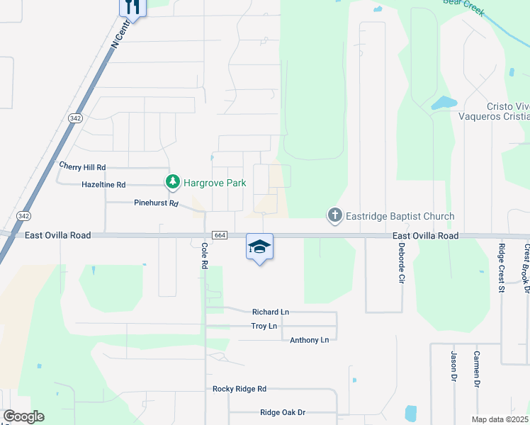 map of restaurants, bars, coffee shops, grocery stores, and more near 200 Washington Street in Red Oak