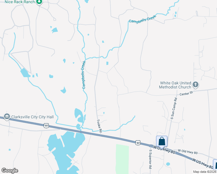 map of restaurants, bars, coffee shops, grocery stores, and more near 509 Tooke Road in Longview
