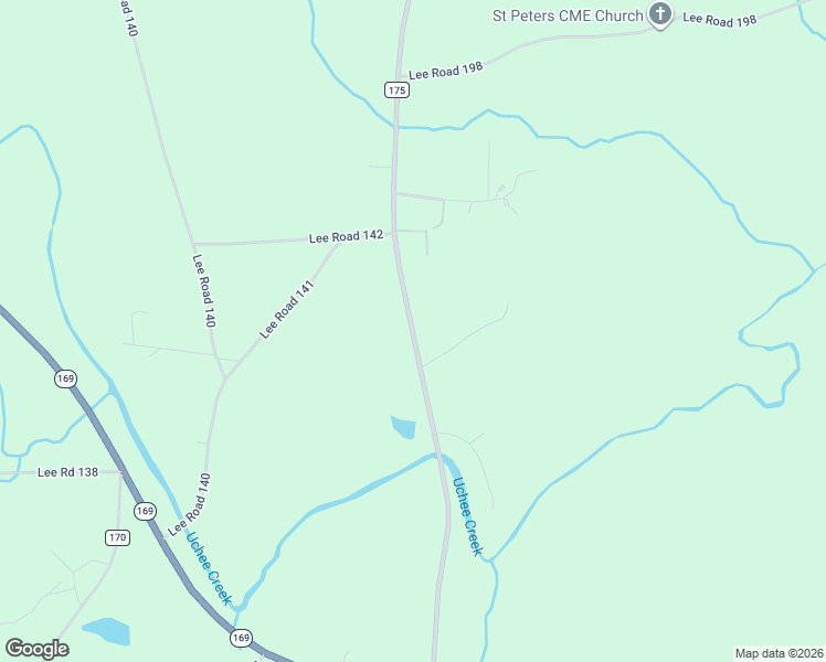 map of restaurants, bars, coffee shops, grocery stores, and more near Lee Road 175 in Lee County