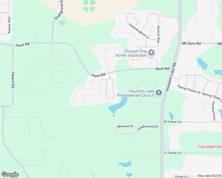 map of restaurants, bars, coffee shops, grocery stores, and more near 306 Hearthwood Drive in Kathleen