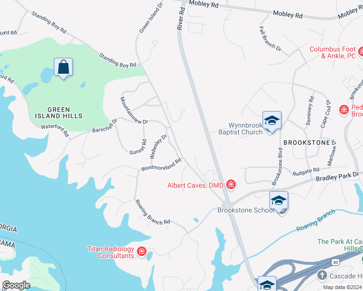 map of restaurants, bars, coffee shops, grocery stores, and more near 100 Westmoreland Road in Columbus