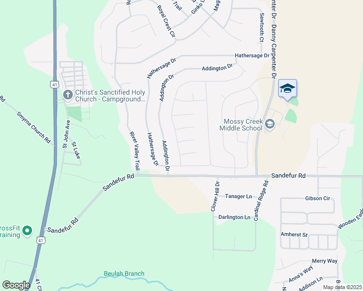 map of restaurants, bars, coffee shops, grocery stores, and more near 600 Stockport Court in Kathleen