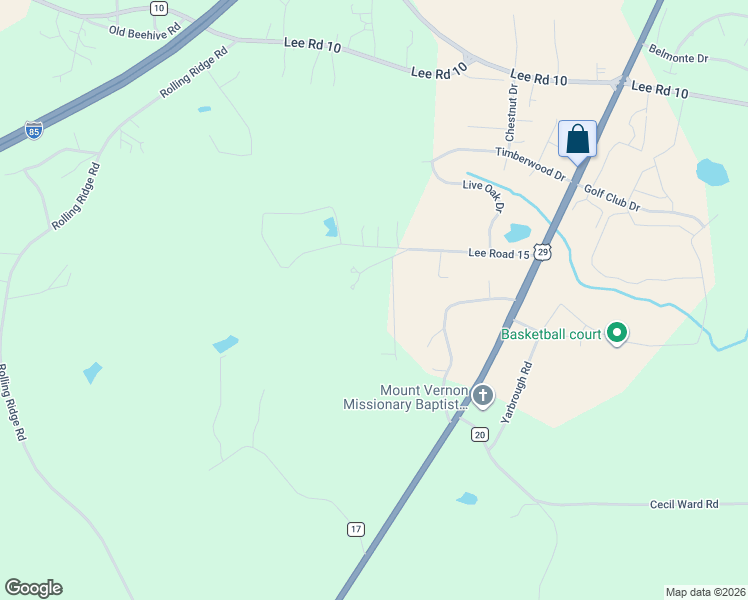 map of restaurants, bars, coffee shops, grocery stores, and more near 67 Lee Road in Auburn