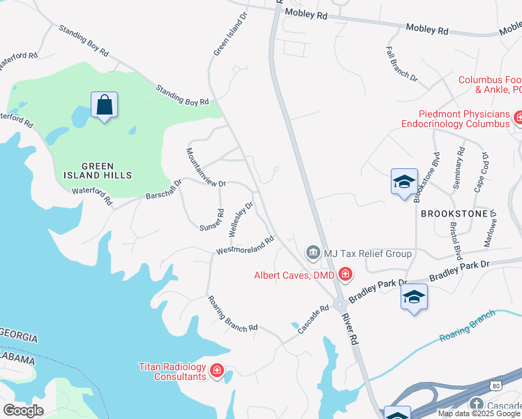map of restaurants, bars, coffee shops, grocery stores, and more near 6030 Banbury Drive in Columbus