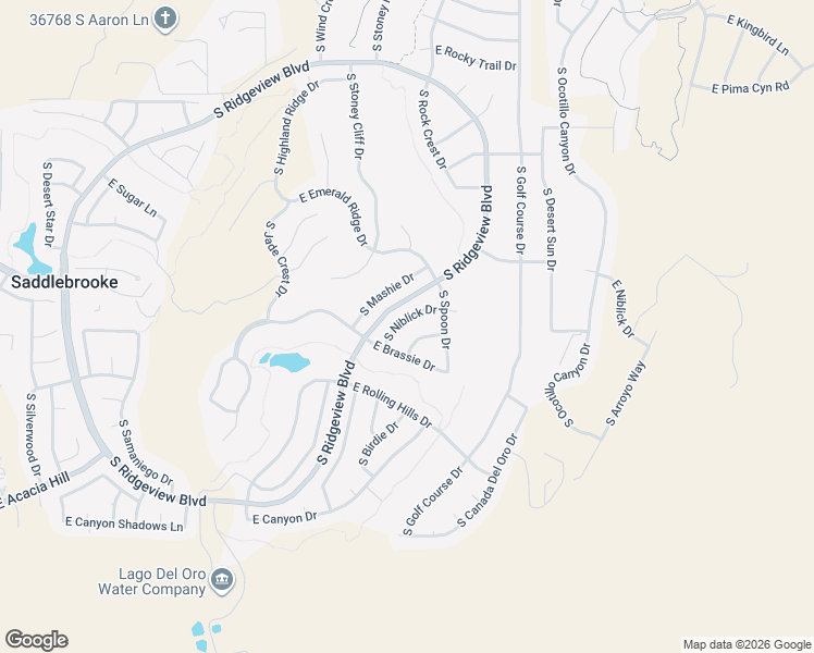 map of restaurants, bars, coffee shops, grocery stores, and more near 37697 South Niblick Drive in Tucson