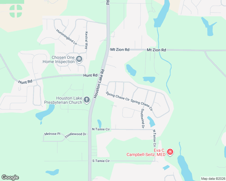 map of restaurants, bars, coffee shops, grocery stores, and more near 104 Bentley Way in Kathleen