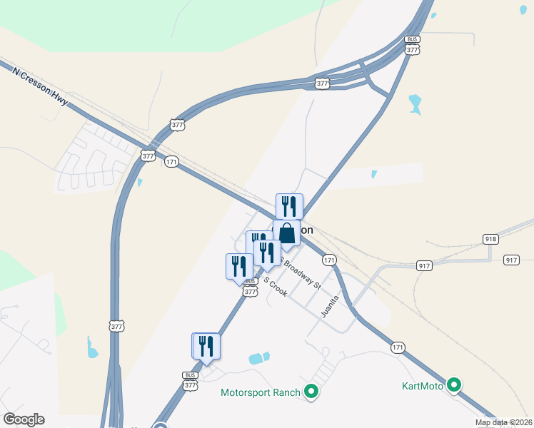 map of restaurants, bars, coffee shops, grocery stores, and more near 9513 Braddock Street in Cresson