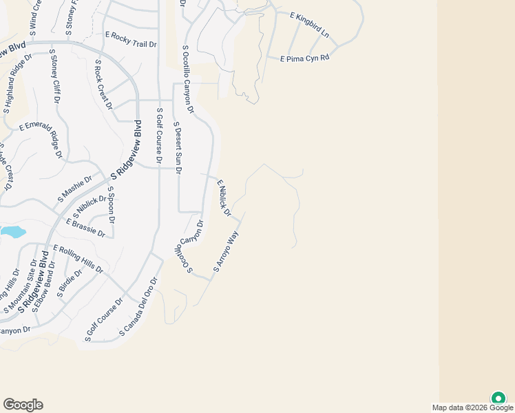map of restaurants, bars, coffee shops, grocery stores, and more near 37725 South Arroyo Way in Tucson