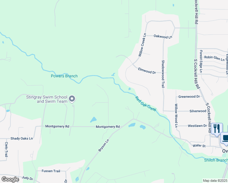 map of restaurants, bars, coffee shops, grocery stores, and more near 4526 Pecan Creek Drive in Midlothian
