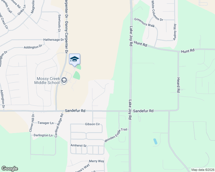 map of restaurants, bars, coffee shops, grocery stores, and more near 118 Mallards Landing Drive in Kathleen