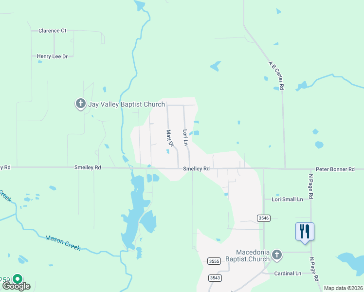 map of restaurants, bars, coffee shops, grocery stores, and more near 2715 Matt Drive in Longview