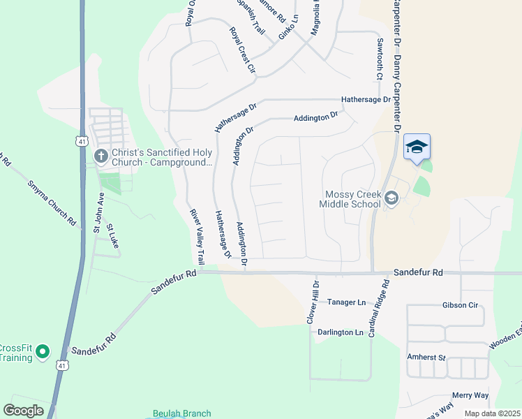 map of restaurants, bars, coffee shops, grocery stores, and more near 600 Stockport Court in Kathleen