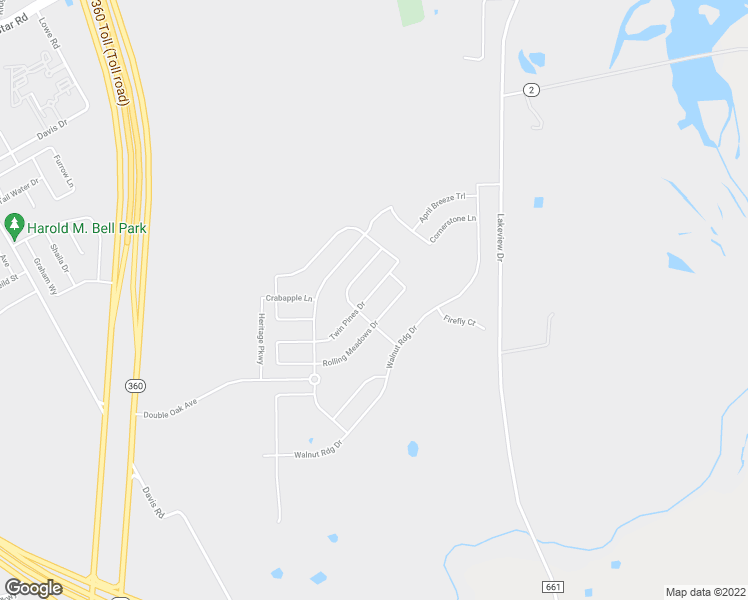 map of restaurants, bars, coffee shops, grocery stores, and more near 3624 Rolling Meadows Drive in Grand Prairie