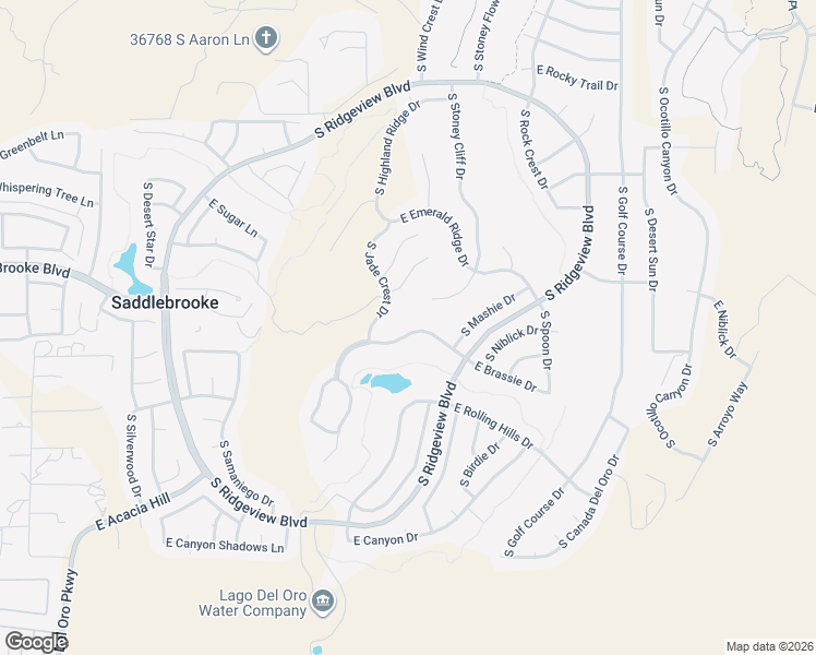 map of restaurants, bars, coffee shops, grocery stores, and more near 65135 East Brassie Drive in Tucson