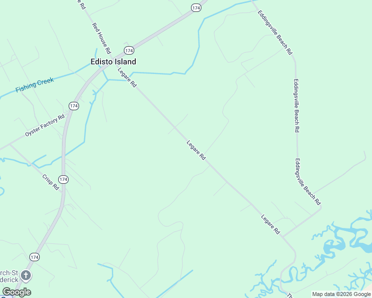 map of restaurants, bars, coffee shops, grocery stores, and more near 7939 Legare Road in Edisto Island