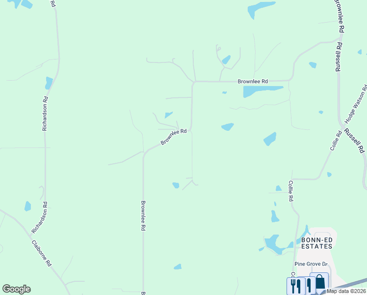 map of restaurants, bars, coffee shops, grocery stores, and more near 146 Sandra Road in Calhoun