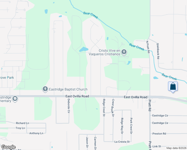 map of restaurants, bars, coffee shops, grocery stores, and more near 116 Mabry Lane in Red Oak