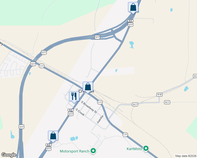 map of restaurants, bars, coffee shops, grocery stores, and more near in Cresson