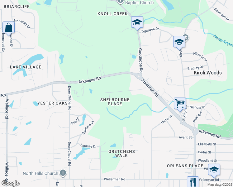 map of restaurants, bars, coffee shops, grocery stores, and more near 118 W Highland Ave in West Monroe