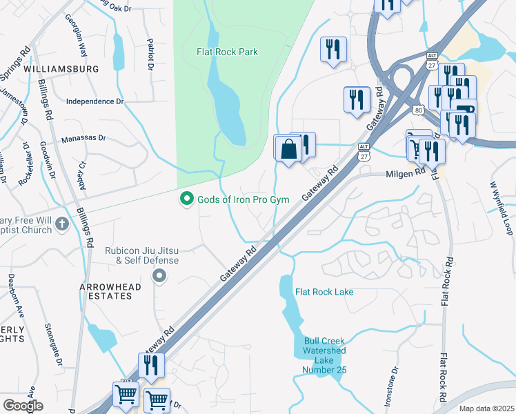 map of restaurants, bars, coffee shops, grocery stores, and more near 7116 Cross Tie Drive in Columbus