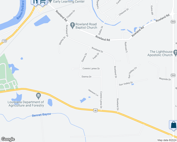 map of restaurants, bars, coffee shops, grocery stores, and more near 509 Connie Lynne Drive in Monroe