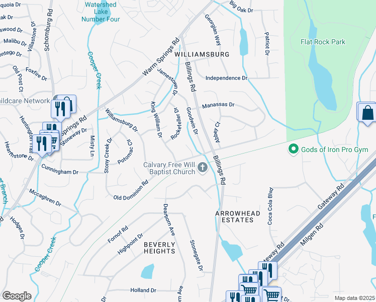 map of restaurants, bars, coffee shops, grocery stores, and more near 11 Old Dominion Court in Columbus