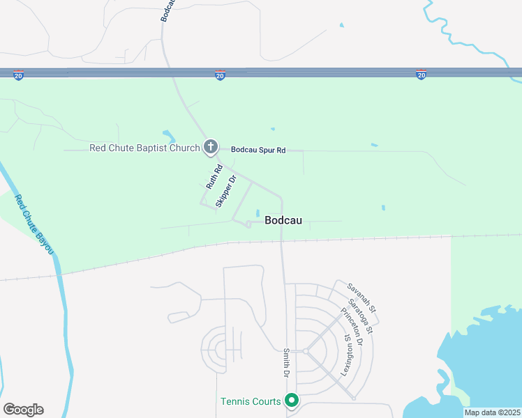 map of restaurants, bars, coffee shops, grocery stores, and more near 9 Burge Drive in Haughton