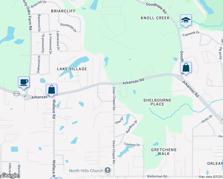 map of restaurants, bars, coffee shops, grocery stores, and more near 1511 Dean Chapel Rd in West Monroe