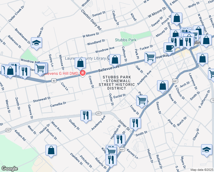 map of restaurants, bars, coffee shops, grocery stores, and more near 902 Stonewall Street in Dublin