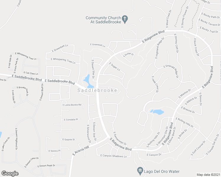 map of restaurants, bars, coffee shops, grocery stores, and more near 64465 East Wind Ridge Circle in Tucson